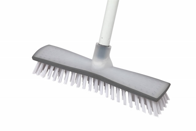 Edco Pinnacle Deck Scrub 26cm Broom Head and handle (for heavy duty scrubbing) with handle