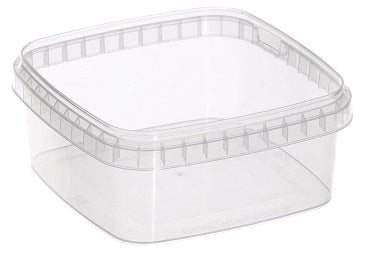 Genfac Square 500ml (128mm) Tamper Evident Containers