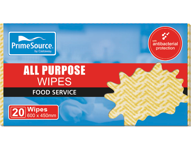 Castaway Prime Source All Purpose Yellow Food Service Wipes