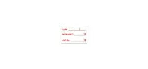 Date/Prep/Use By Food Safety Labels Waterproof