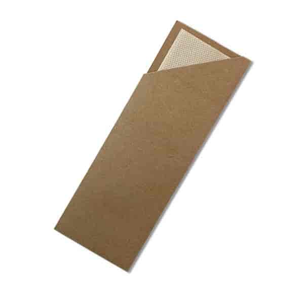 GM Kraft Cutlery Pouches with Bamboo Napkins