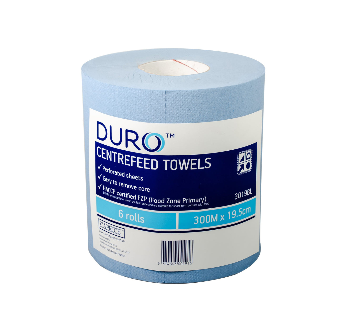 Duro Blue Perforated Centrefeed Hand Towel