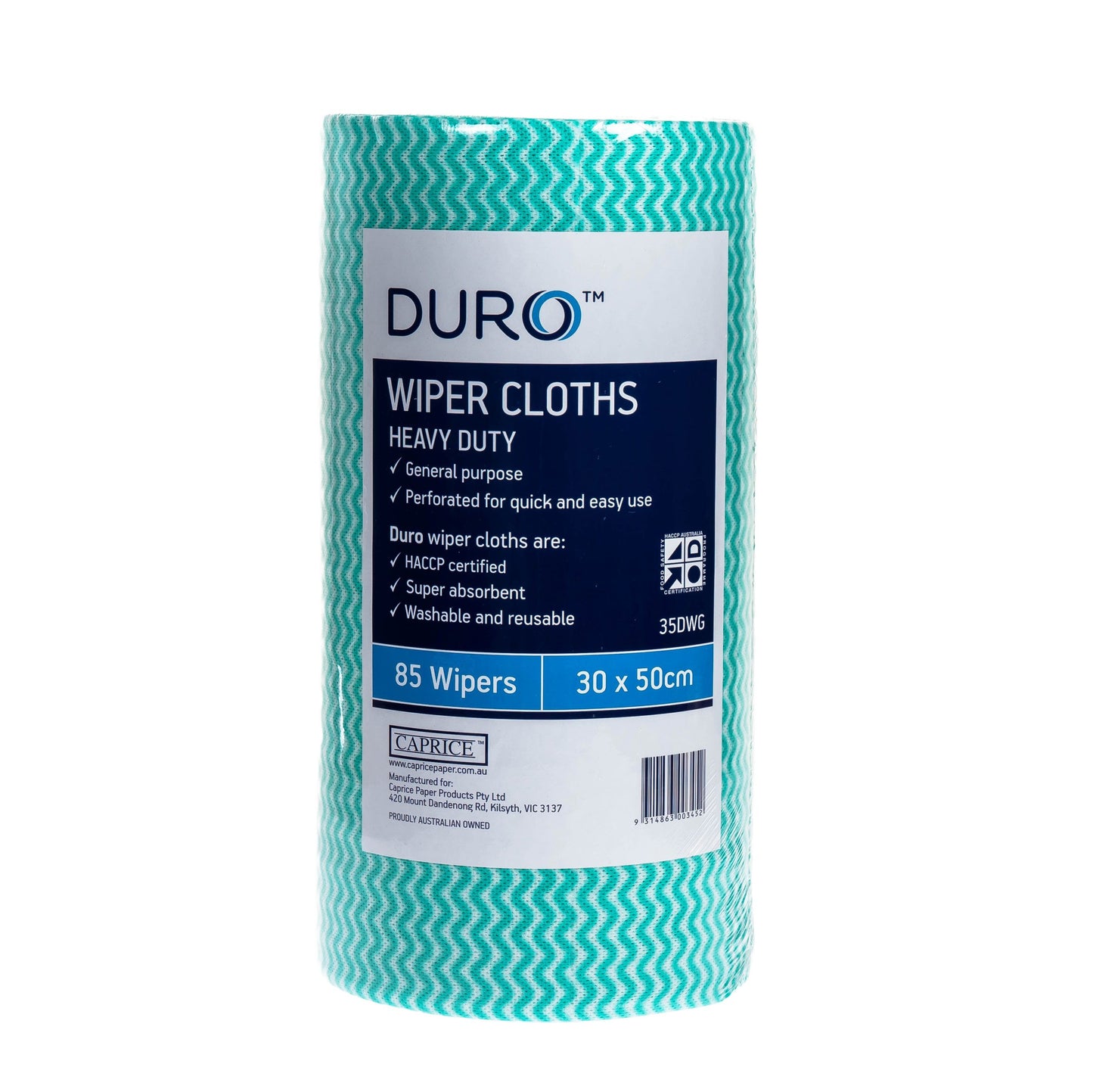Caprice Duro Green Heavy Duty Food Service & Cleaning Wipes