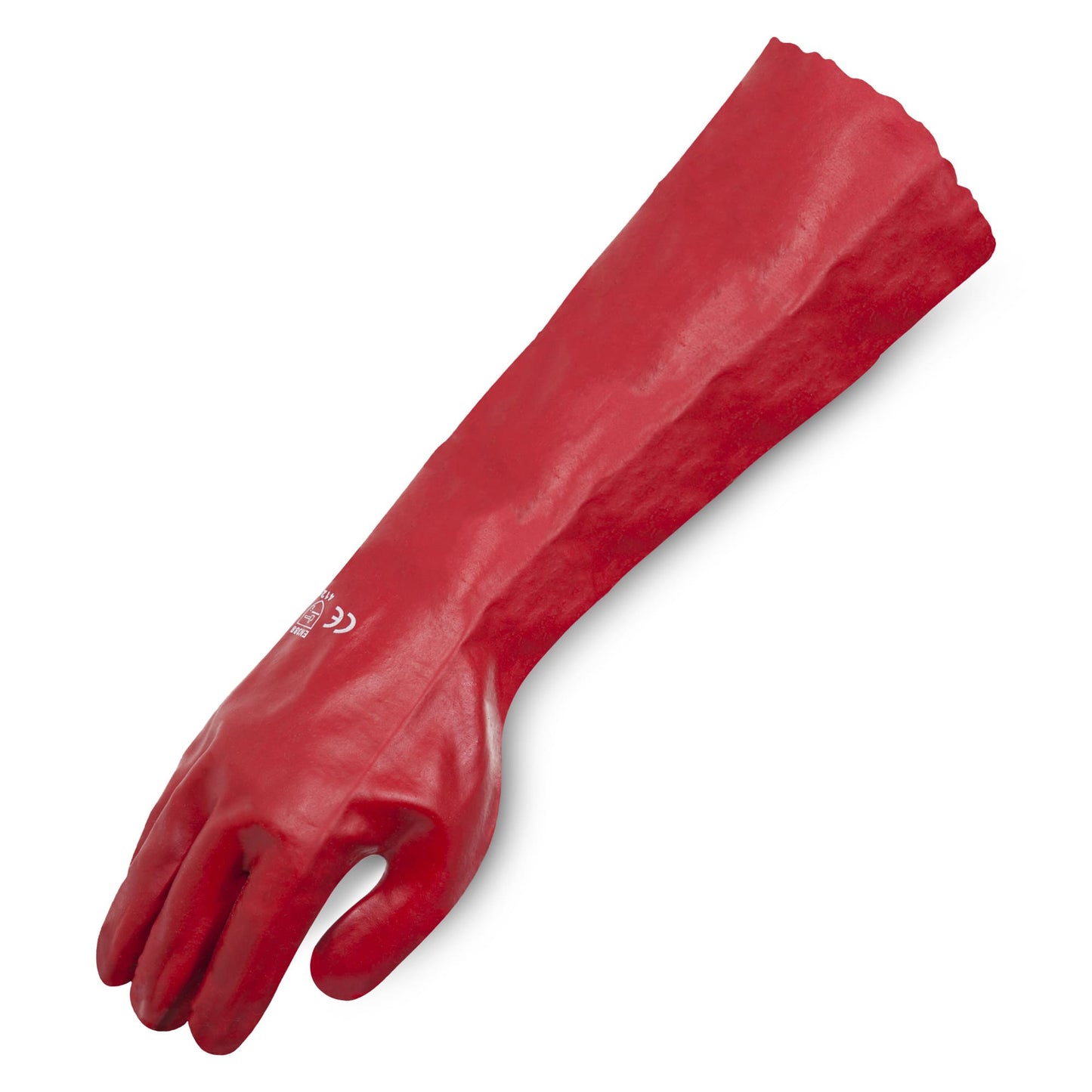 Red PVC Heavy Duty Single Dipped Interlock Lined