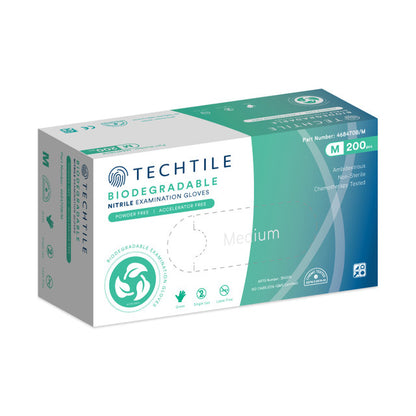 Techtile Examination Green Nitrile Powder Free Disposable Gloves
