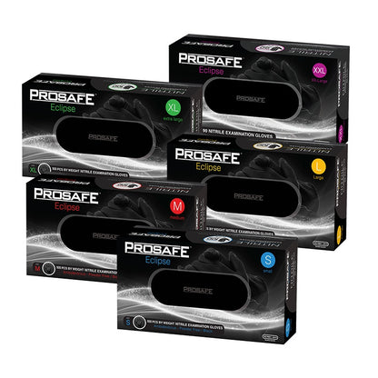 Prosafe Eclipse Nitrile Black Powder Free Disposable Gloves