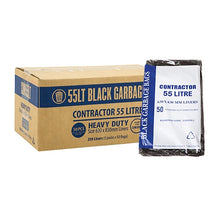 55 Litre Black Heavy Duty Contractor Bin Liners