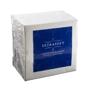 Quilted White Dinner Napkins