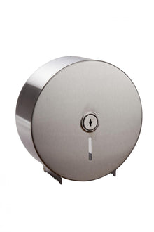 Single Jumbo Toilet Paper Wall-Mounted Polished Stainless Steel Dispenser
