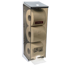 Triple Toilet Roll Wall-Mounted Dispenser White/Clear Plastic
