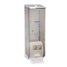 Triple Toilet Roll Wall-Mounted Dispenser White/Clear Plastic