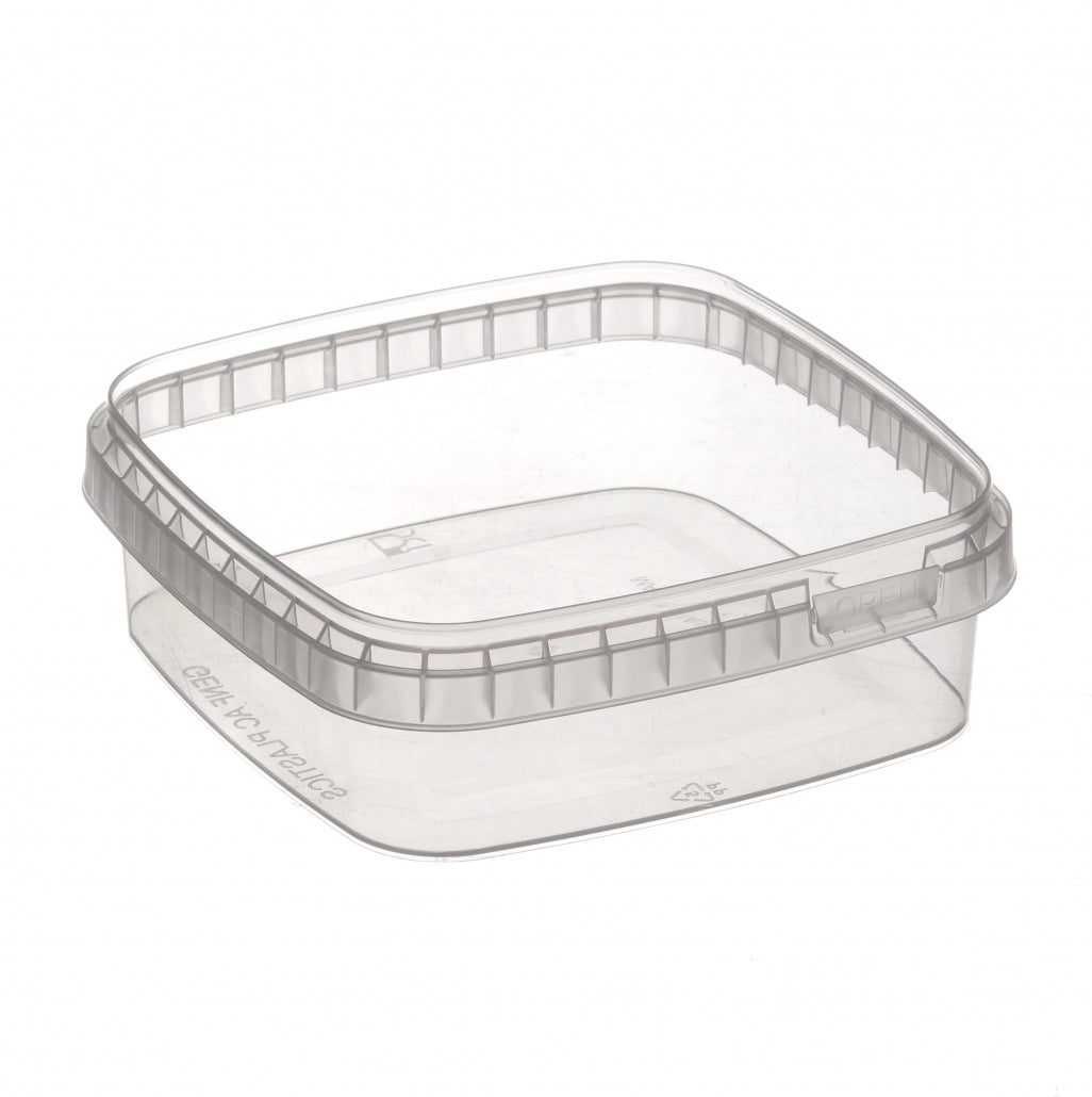 Genfac Square 300ml (128mm) Tamper Evident Containers