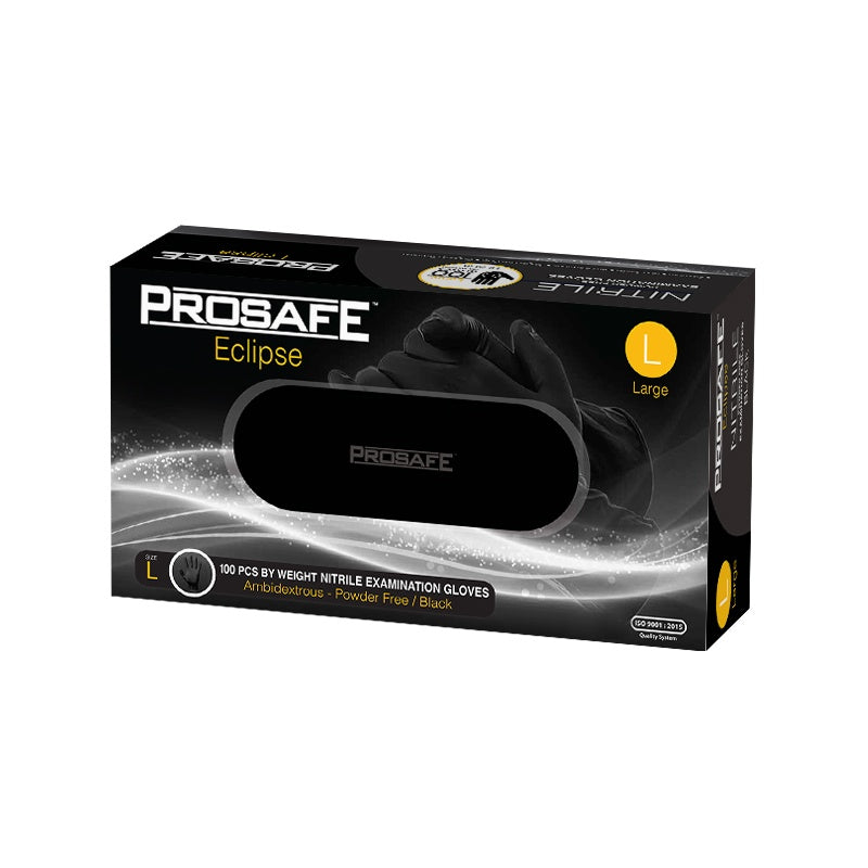 Prosafe Eclipse Nitrile Black Powder Free Disposable Gloves