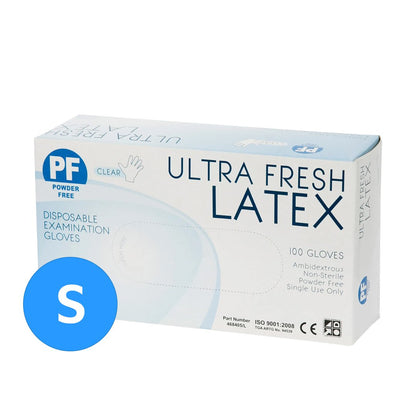 Ultra Fresh Latex Clear Powder Free Disposable Gloves
