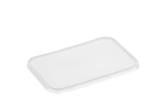 Genfac H/D Clear Rectangular Ribbed Lids GRLID