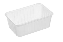 Genfac GR1000ml Ribbed Rectangular Base Containers