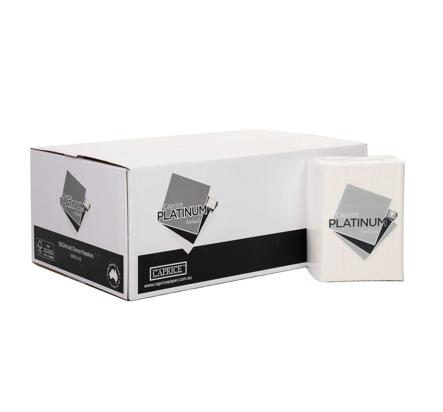 Platinum Airlaid White GT Fold Dinner Napkins