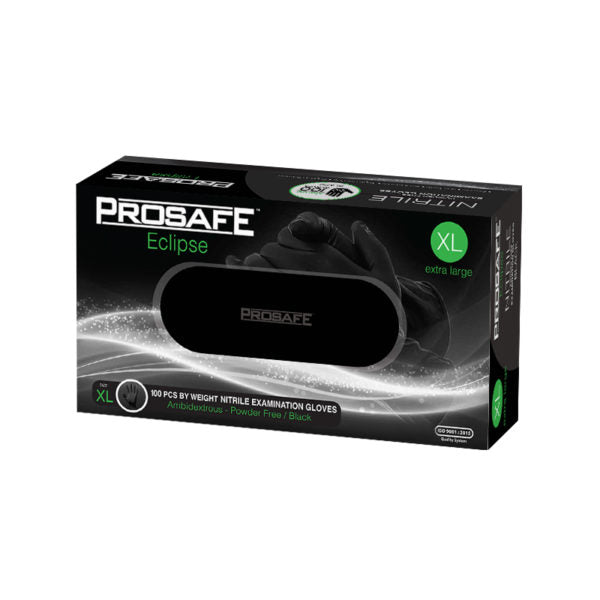 Prosafe Eclipse Nitrile Black Powder Free Disposable Gloves